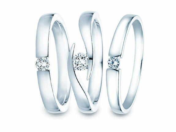 Tension rings with diamond from 189 € – beautiful and simple!