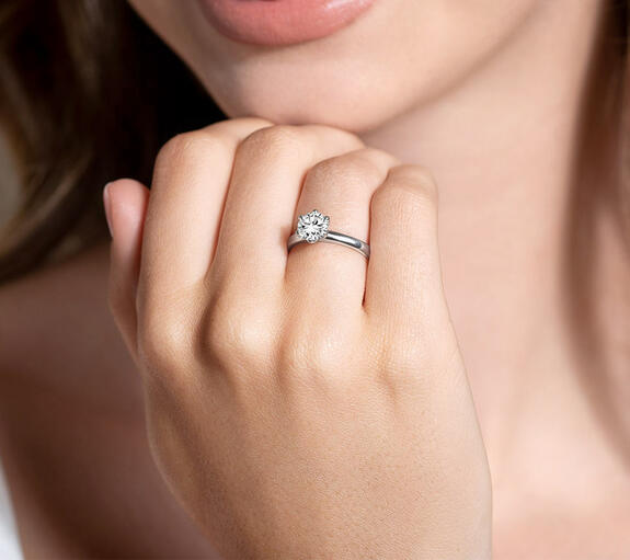 Lab-Grown diamond Solitaire Ring | Golden Bird Jewels