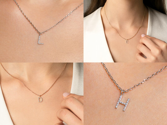 Letter pendant Diamond Letter Petite