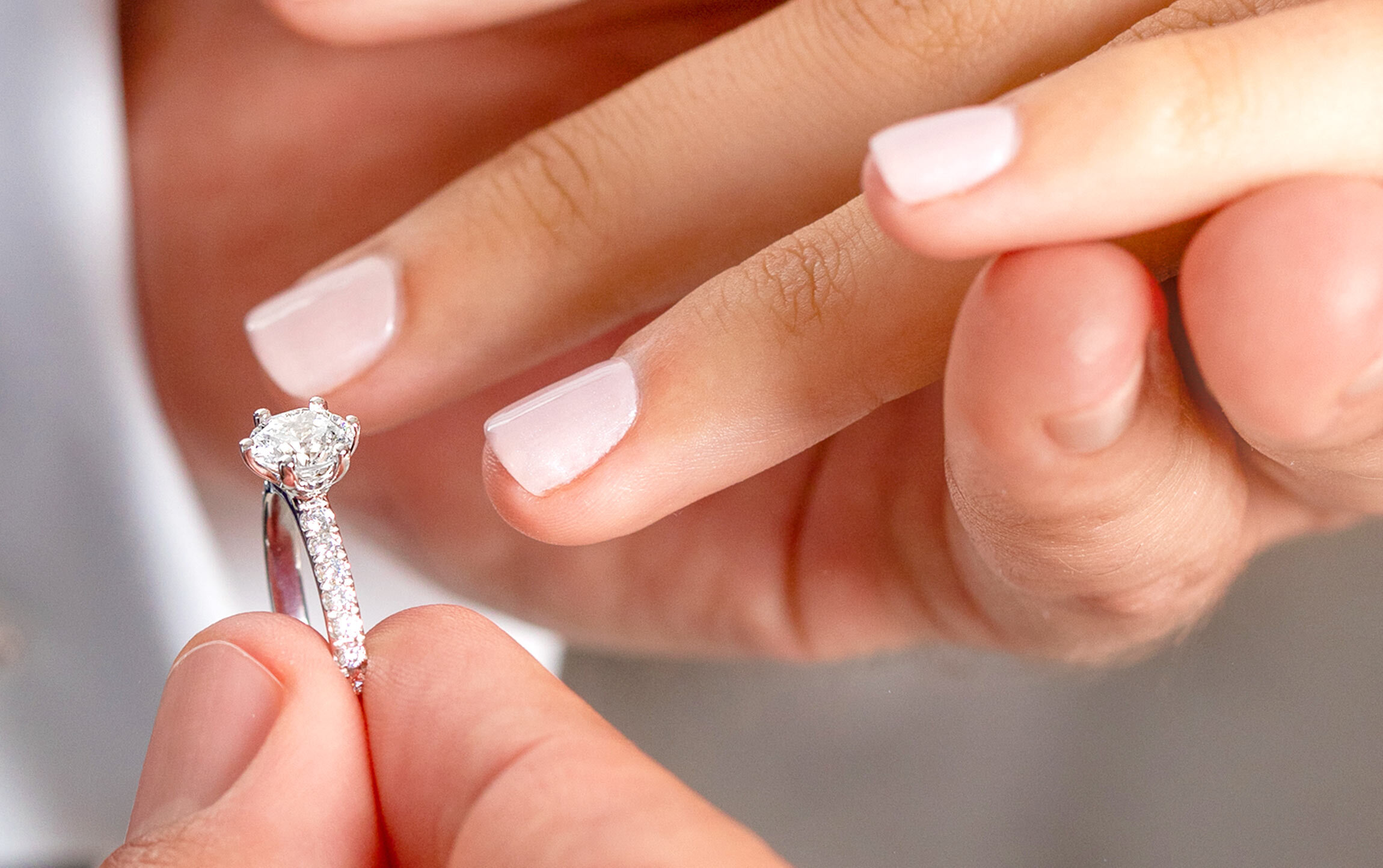 Engagement ring is worn on the left hand