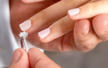 Engagement ring is worn on the left hand