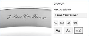 free engraving with live preview at HANDMADE-ENGAGEMENTRINGS.com 
