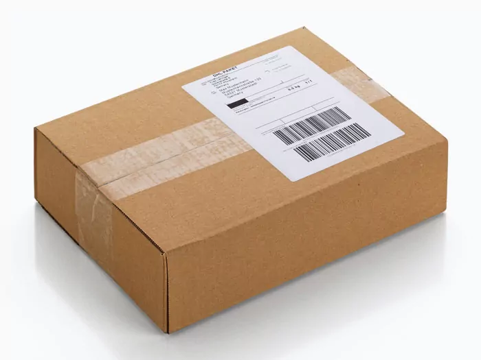 Shipping box: safely packed for transport