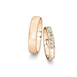 Wedding rings Modern/Romance with diamond-pavé 0.72ct