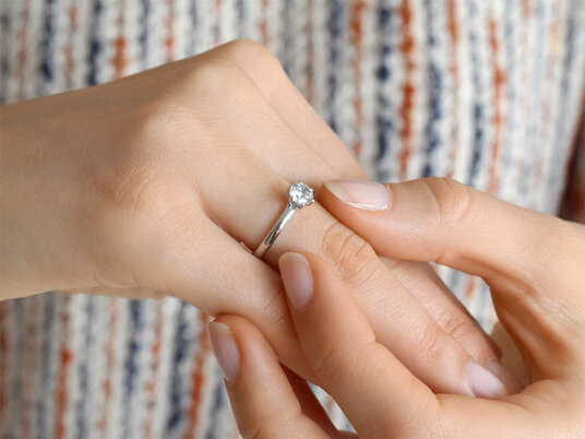 Engagement ring Melody in 14K white gold with lab-grown diamond 1.50ct D/IF