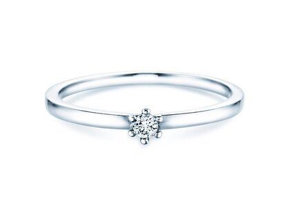 Engagement ring Classic Petite in white gold