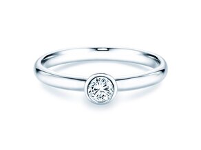 Engagement ring Eternal in 9K white gold with diamond 0.25ct H/SI