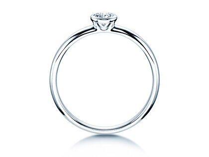 Engagement ring Eternal in 9K white gold with diamond 0.25ct H/SI