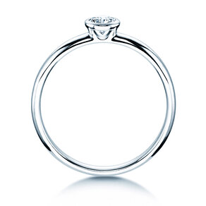 Engagement ring Eternal in 9K white gold with diamond 0.25ct H/SI