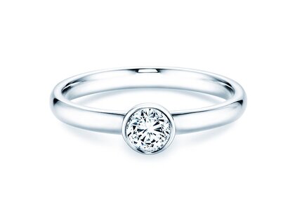 Engagement ring Eternal in 14K white gold with diamond 0.30ct H/SI