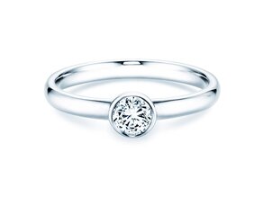 Engagement ring Eternal in 14K white gold with diamond 0.30ct H/SI