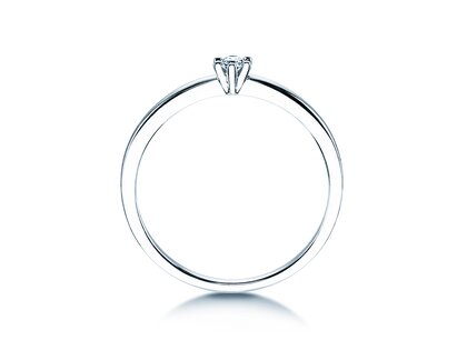 Engagement ring Classic Petite in white gold