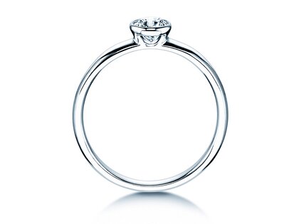 Engagement ring Eternal in 14K white gold with diamond 0.30ct H/SI