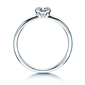 Engagement ring Eternal in 14K white gold with diamond 0.30ct H/SI