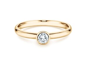 Engagement ring Eternal in 9K yellow gold with diamond 0.25ct H/SI