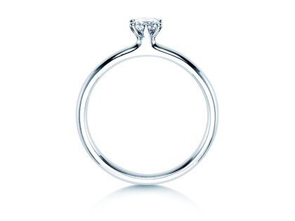 Engagement ring Classic 6 in 14K white gold with diamond 0.25ct H/SI