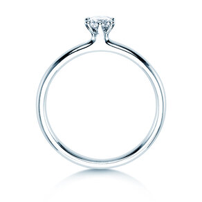 Engagement ring Classic 6 in 14K white gold with diamond 0.25ct H/SI