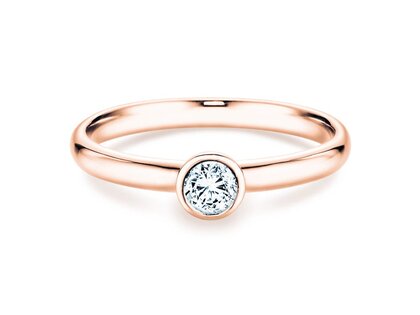 Engagement ring Eternal in 9K rosé gold with diamond 0.05ct G/SI