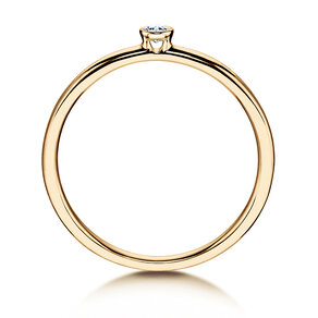 Engagement ring Eternal in 14K yellow gold with diamond 0.05ct H/SI
