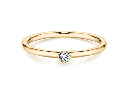 Engagement ring Eternal in 14K yellow gold with diamond 0.05ct H/SI