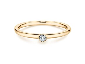 Engagement ring Eternal in 14K yellow gold with diamond 0.05ct H/SI
