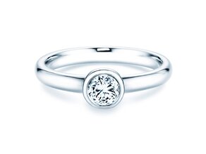 Engagement ring Eternal in 9K white gold with diamond 0.40ct D/IF