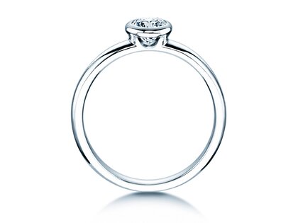 Engagement ring Eternal in 9K white gold with diamond 0.40ct D/IF