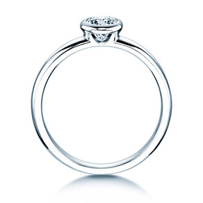 Engagement ring Eternal in 9K white gold with diamond 0.40ct D/IF