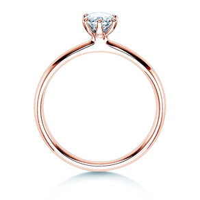 Engagement ring Classic 6 in 14K rosé gold with diamond 0.30ct H/SI