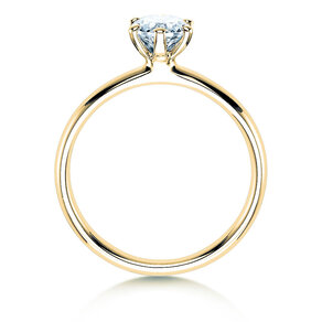 Engagement ring Classic 6 in 9K yellow gold with diamond 0.60ct H/SI