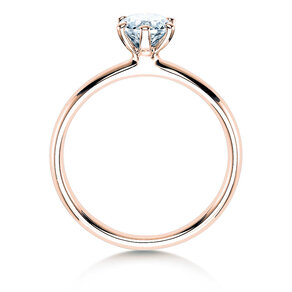 Engagement ring Classic 6 in 18K rosé gold with diamond 0.60ct H/SI