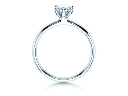 Engagement ring Classic 6 in 18K white gold with diamond 0.60ct H/SI