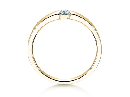 Engagement ring Infinity Petite in 14K yellow gold with diamond 0.09ct G/SI