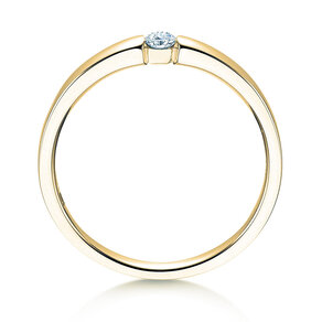 Engagement ring Infinity Petite in 14K yellow gold with diamond 0.09ct G/SI