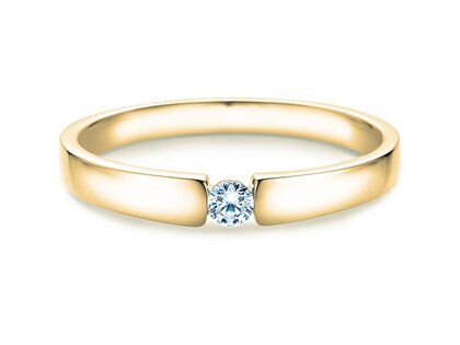 Engagement ring Infinity Petite in 14K yellow gold with diamond 0.09ct G/SI