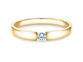 Engagement ring Infinity Petite in 14K yellow gold with diamond 0.09ct G/SI