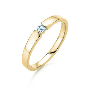 Engagement ring Infinity Petite in 14K yellow gold with diamond 0.09ct G/SI