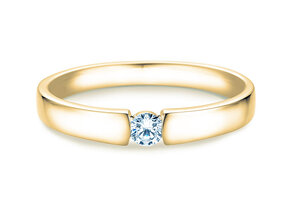 Engagement ring Infinity Petite in 14K yellow gold with diamond 0.13ct G/SI