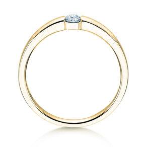 Engagement ring Infinity Petite in 14K yellow gold with diamond 0.13ct G/SI