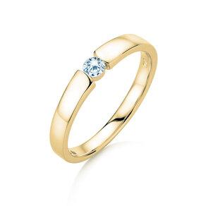 Engagement ring Infinity Petite in 14K yellow gold with diamond 0.13ct G/SI
