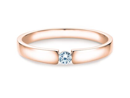 Engagement ring Infinity Petite in 14K rosé gold with diamond 0.09ct G/SI