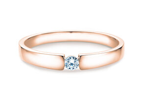 Engagement ring Infinity Petite in 14K rosé gold with diamond 0.09ct G/SI