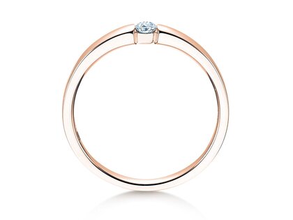 Engagement ring Infinity Petite in 14K rosé gold with diamond 0.09ct G/SI