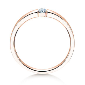 Engagement ring Infinity Petite in 14K rosé gold with diamond 0.09ct G/SI