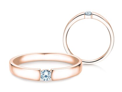 Engagement ring Infinity Petite in rose gold