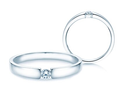 Engagement ring Infinity Petite in 14K white gold with diamond 0.09ct G/SI