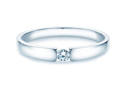 Engagement ring Infinity Petite in 14K white gold with diamond 0.09ct G/SI