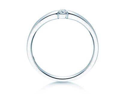 Engagement ring Infinity Petite in 14K white gold with diamond 0.09ct G/SI