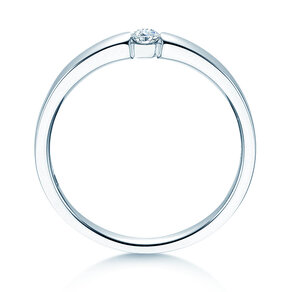 Engagement ring Infinity Petite in 14K white gold with diamond 0.09ct G/SI