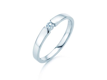 Engagement ring Infinity Petite in 14K white gold with diamond 0.09ct G/SI